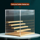 2-4 Tiers Acrylic Display Case Box Dustproof Toy Figures Collectibles Showcase Model