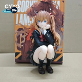Eva Asuka Langley School Uniform Figure Squat Pose Collectible Anime Ornament Model