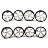 Set of 2: 8PC Hobby Wheels - Fit most 1/24 Scale Model Cars Model