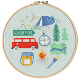 Bothy Threads counted cross stitch kit with wooden hoop "Adventure", XJH5, Diam. Model