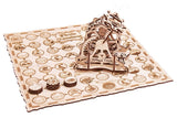 3D Wooden Puzzle WHEEL OF FORTUNE Mechanical Model with Board Game Model