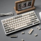 1.7MM Thickness Retro Gray Japanese Katakana Dyesubs PBT Keycap Set Model