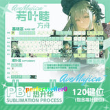 BanG Dream! Wakaba Mutsumi Keycap Side Engraved PBT Cherry MX 120 Key For Keypad Model