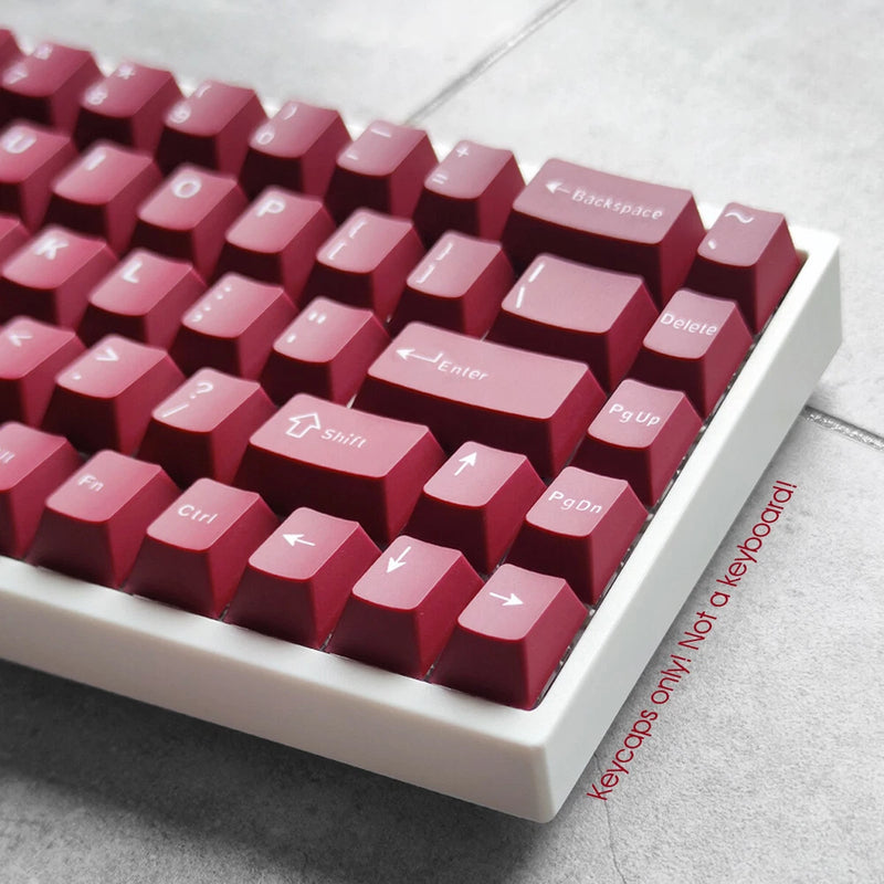 Dark Red PBT Doubleshot Cherry Profile Keycaps Set for most Mechanical Keyboards Model