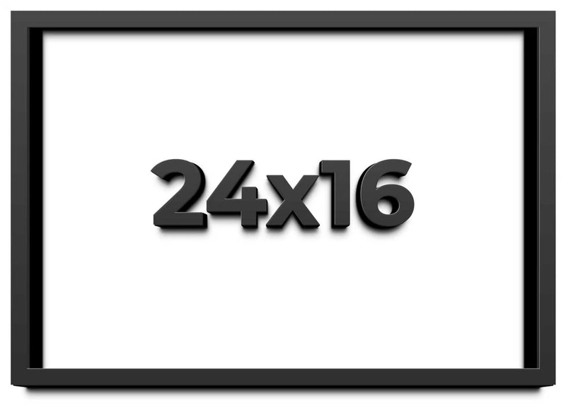24x16 Shadow Box Frame Black | 1 inches Deep Real Wood Contemporary Shadowbox Di Model