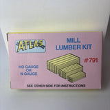 Atlas #791 HO or N Scale Mill Lumber Building Kit New Sealed Model