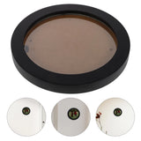 Round Wooden Picture Frame for Wall Decor Black Density Board Smooth Finish Model