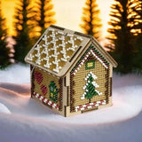 DIY Cross-stitch embroidery kit on wood Christmas Decor Craft gift Model