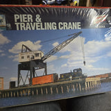 Walthers 933-3067 HO Pier & Traveling Crane Construction Vehicle Kit Model