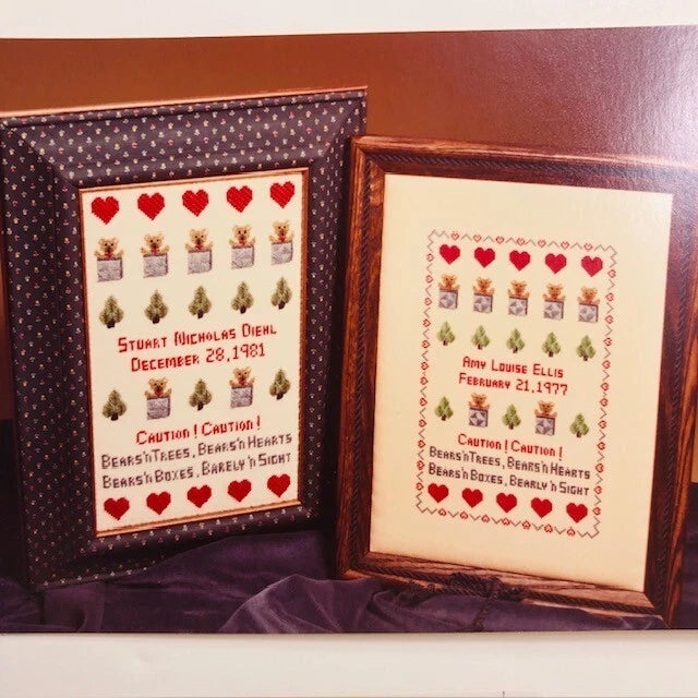 Bearly In Sight Sampler Cross Stitch Pattern Chart.  Instructions only! VTG 1983 Model