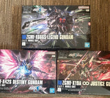 GUNDAM Destiny & Infinite Justice & Legend 1:144 HG SET BANDAI Model Kit Model