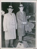 Vintage Jim Watson Two Men Coats Hats Smiling Board Train Photo 6x8 Model