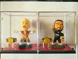 WWE Cody Rhodes & Roman Reigns Figurine 2-Pack w/ Belts & Display Cases Model