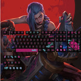 League of Legends Jinx PBT Mechanical keyboard keycaps 123keys Cherry MX Gifts Model