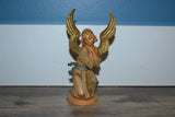 Fontanini Kneeling Angel Figurine Gold Wings Italian Nativity Model