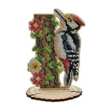 DIY Woodpecker embroidery kit with beads on Wood base for Home Decor & Gifting Model