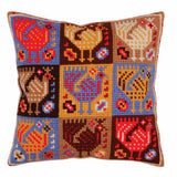 CdA stamped cross stitch kit cushion "Ornament - birds" 5367, 40x40cm, DIY Model
