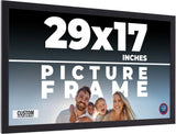 29x17 Frame Black Real Wood Picture Frame Width 0.75 inches | Interior Frame Dep Model