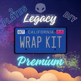 Grey LEGACY Matte Dark Blue California Plate Wrap DIY Kit Model