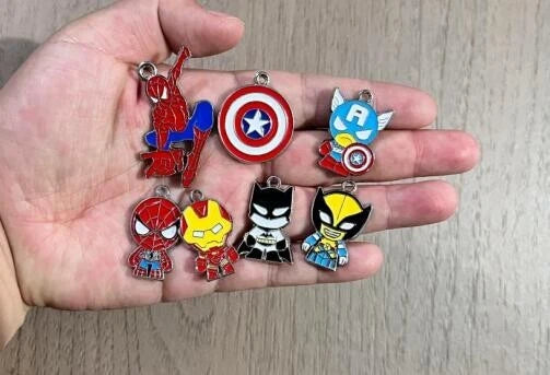 50pcs Avenger Enamel Metal DIY Charms Pendants key Jewelry Making gift Charms