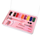 Plastic Snap Fastener Kit & PINK Hand-held Pliers & Storage Case & 100 snaps USA Model