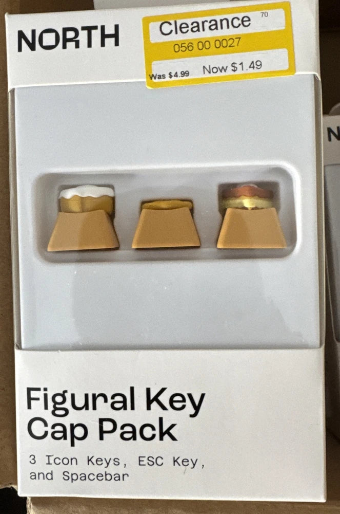 North Figural Key Cap 5 Pack-Keyboard Keycap-Dessert Pie Cinnamon Roll-New! Model