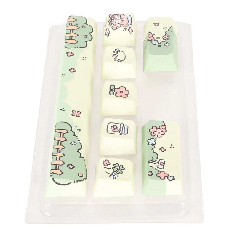 8 Keys Keyboard Keycaps Fadeless PBT Dye Sublimation Process Keycaps Cute D GCEG Model