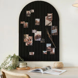 Large Arched Felt Bulletin Board 35" x 24" with 6 Adhesive Tiles & Pins Model