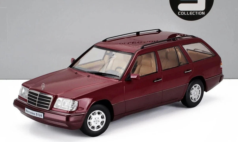 Triple 9 Mercedes Benz Red E-Class (S124) T-Model SW 1995 1/18 Diecast Alloy Car Model