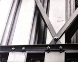 Vintage Art Board Photograph Industrial Structure in Black and White Composition Model