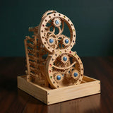 Wood Marble Run Puzzle DIY Mechanical Model Kit Toy Gift Wooden Puzzle Model