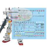 for HG 1/144 RX-78-7 G07 D.L Master Water Slide UV Light Reactive Decal Sticker Model