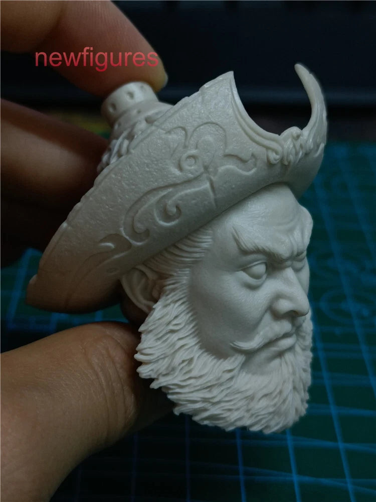 1:6 Ancient Jeneral Zhou Cang Head Sculpt Model For 12" Male Action Figure Body Model