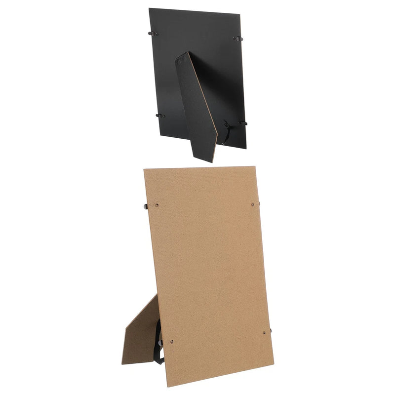 Easel Back Picture Frame Stand Metal Hinges Strap 11.7" Board 2 Pcs & Black Model