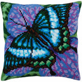 CdA stamped cross stitch kit cushion "Volatic turquoise" 5312, 40x40cm, DIY Model