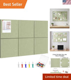 Versatile 28" x 19" Felt Board Wall Tiles, 6 Pack - Perfect for Home and Office Model