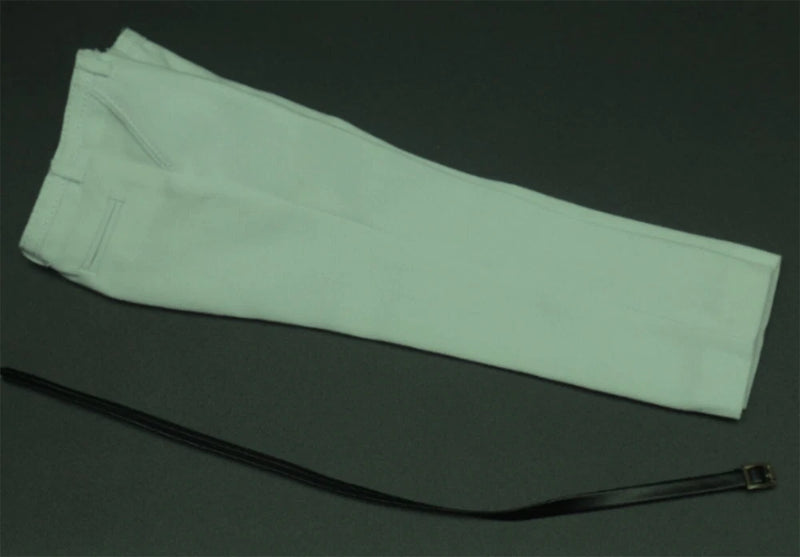 1/6 White trousers Pant Belt Costume Soldier Clothes For 12" Action Figure Model Model