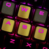 WASD Backlit Keycap Gold KeyCaps for Cherry MX Gaming Keyboards Corsair K70 K95 Model