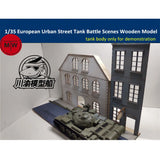 1/35 European Urban Street Scenes Diorama DIY Wooden Assembly Model Kit Model