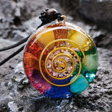 Orgonite Pendant Necklace Energy Chakra Crystal Healing Protection Jewelry Charms