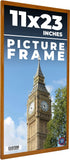 11x23 Honey Brown Real Wood Picture Frame Width 0.75 inches | Interior Frame Dep Model