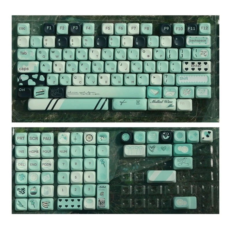 Fantasy Summer PBT MOA Profile Keycaps 131Keys Heat Subbed Set for Mechanical Model