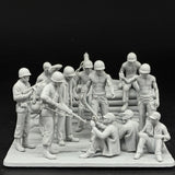 1/35 WWII US Marines Guadalcanal 11 Resin Figures Diorama Model Kit Unpainted Model