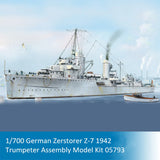 Trumpeter 05793 1/700 German Zerstorer Z-7 1942 Battleship Assembly Model Kits Model