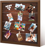 20 X 20 Inch Magnetic Hanging Picture Board with Clip Framed Collage Model