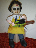 ANIMATED LEATHERFACE DOLL HORROR DISPLAY PROP HALLOWEEN - MOVES - SOUNDS Model