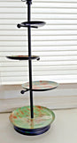 Cost Plus Metal Stand 4-Tier Enameled Display Jewelry Trinkets or Mini Figurines Model