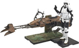 Bandai Star Wars Scout Trooper & Speeder Bike 1/12 Scale Model Kit Model