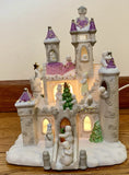 Lenox The Snowman Castle Decorative Handcrafted Light Up Castle Figurine 2001 Model