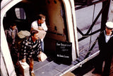 1950s People Boarding Ship Red Border Kodachrome Slide AK-C Model